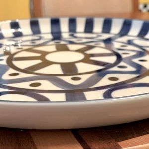 Unique Blue and white pattern plate.